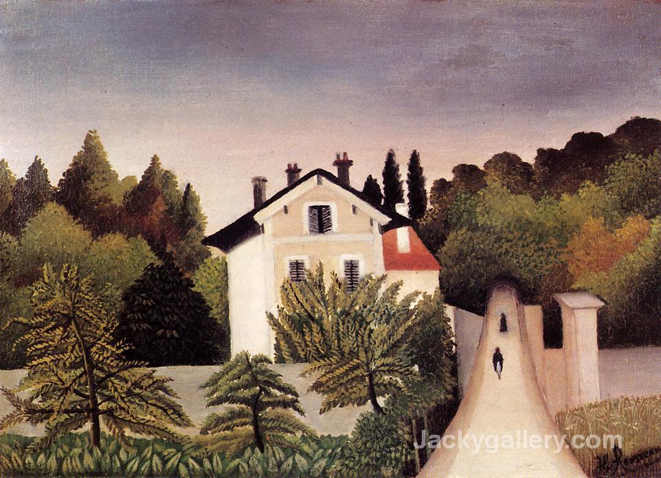 House on the Outskirts of Paris by Henri Rousseau paintings reproduction